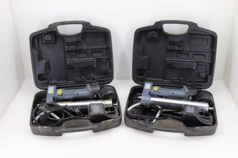 lot 26 image: (2) Nikota 12v Grease Guns