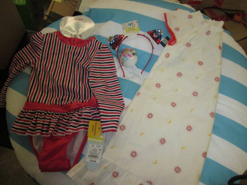 lot 23 image: Girls (2T Swimsuit), (4T Dress), He...