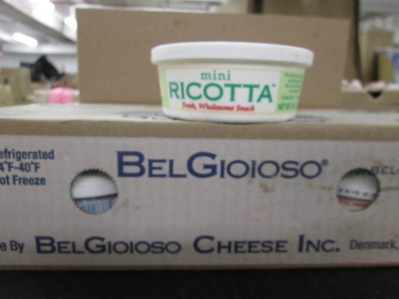 lot 59 image: Ricotta Cheese (12- 5oz.) Frozen (1...