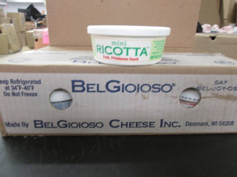 lot 60 image: Ricotta Cheese (12- 5oz.) Frozen (1...