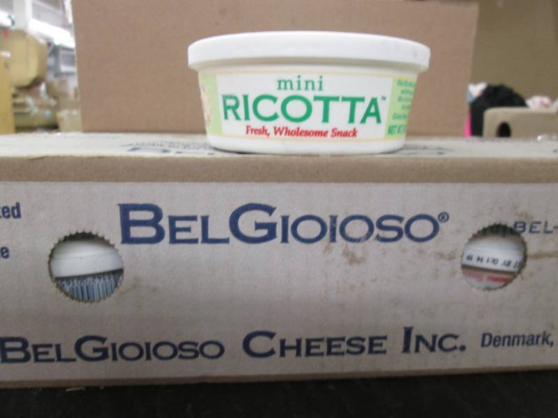 lot 62 image: Ricotta Cheese (12- 5oz.) Frozen (1...