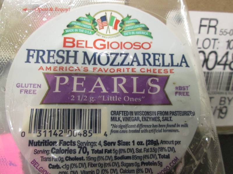 lot 69 image: Fresh Mozzarella Pearls (12- 4oz) F...
