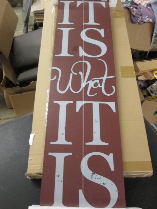 lot 91 image: It Is What It Is Wall Dcor ...
