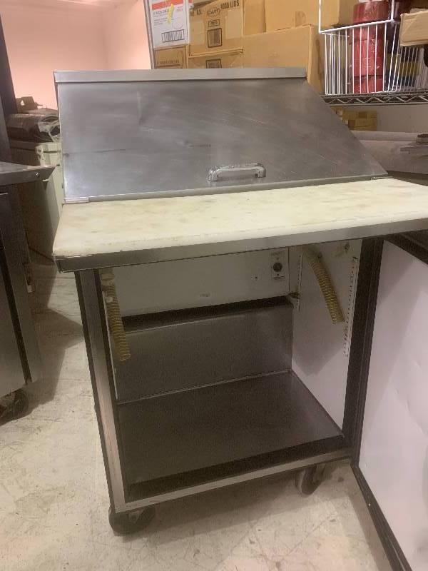 lot 21 image: True Single Door Prep table Runs Cools