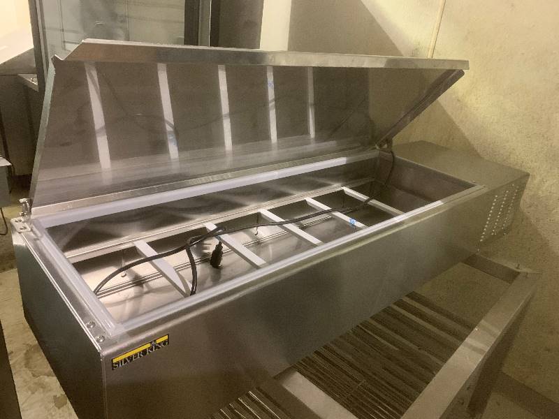 lot 14 image: &nbspNew Scratch n Dent - Silver King Countertop Stainless Steel Prep Station - Model  SKPS12-C1 - 115 Volts - 2.17 Amps - 57 x 16.5 x 9.5 - ETL Listed (NSF Equivalent) -2Runs Cools