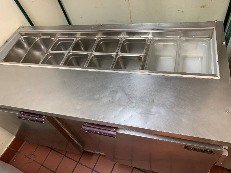 Beverage Air, Mod 2 door  refrigerated prep table,  115 volts, 4.0 amps, 60X30X36&nbsp Runs Cools