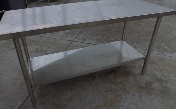 Stainless steel worktable, 65x24.x35H,