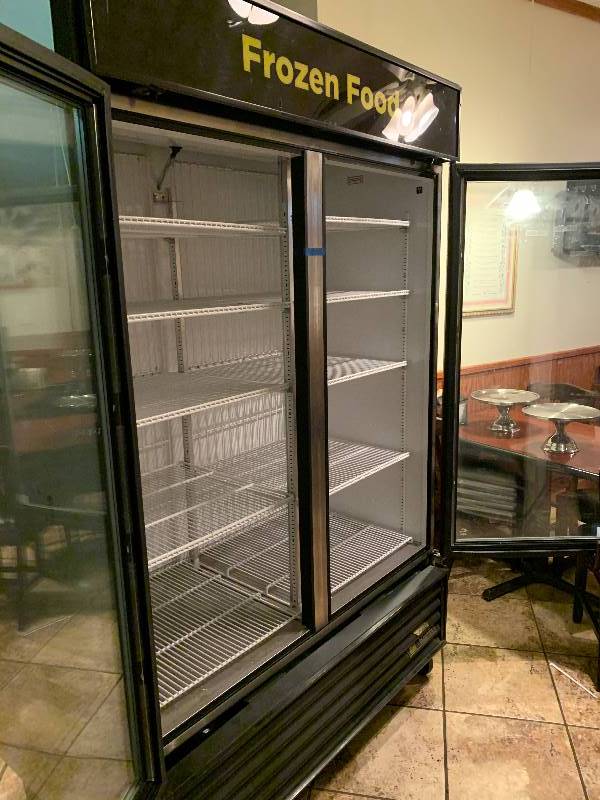 True, Mod #GDM-49F, two door commercial freezer, NSF,&nbsp 208-230 volts, 12.9 amps, 1 ph,&nbspRuns Freezes
