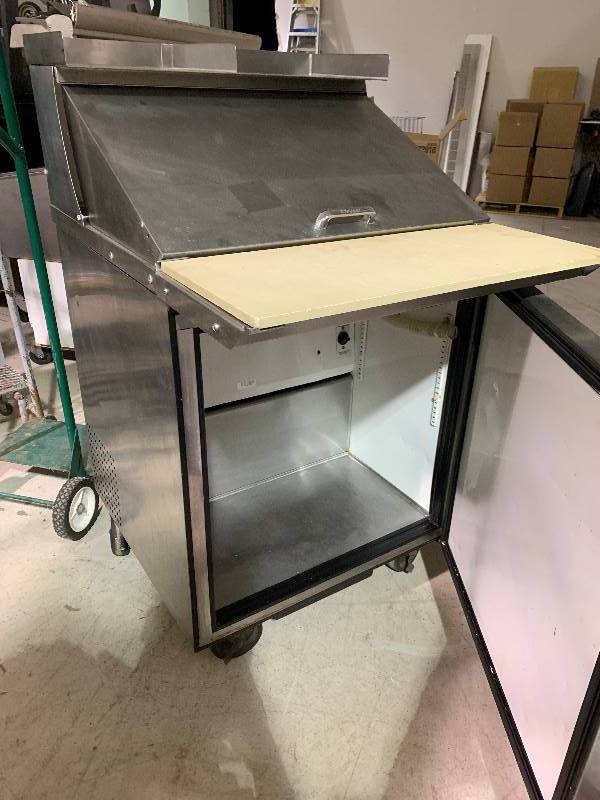 lot 18 image: True Single Door Prep Cooler  modTSSU-27-08-HCVolts115. Hertz 60. Single Phase. Amps 3.5. HP 15.Dimensions27 58W x 30 18D x 36 34HRuns Cools