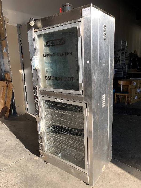 lot 39 image: Nu-Vu Stainless Steel Combi Oven  Proofer on Casters - Model # OP-2FM - 240 Volts - Three Phase - 22 Amps - 36 x 28 x 77 - NSF Approved