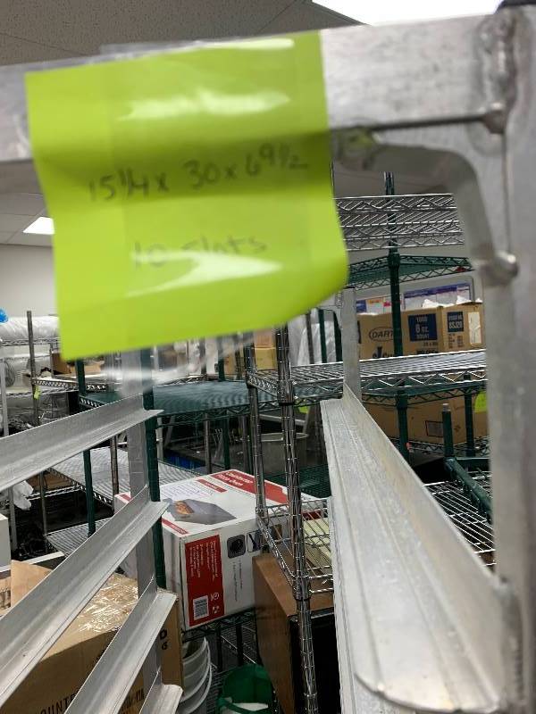 lot 62 image: H.D. welded aluminum sheet pan cart