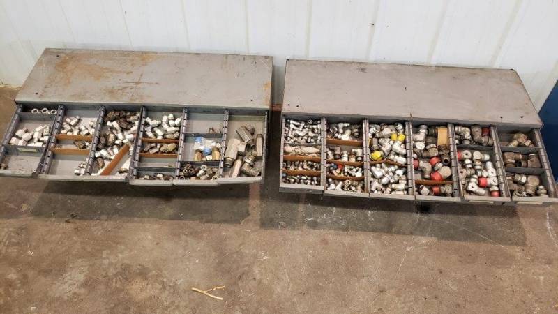 lot 47 image: Two Gray Nut and Bolt Bins