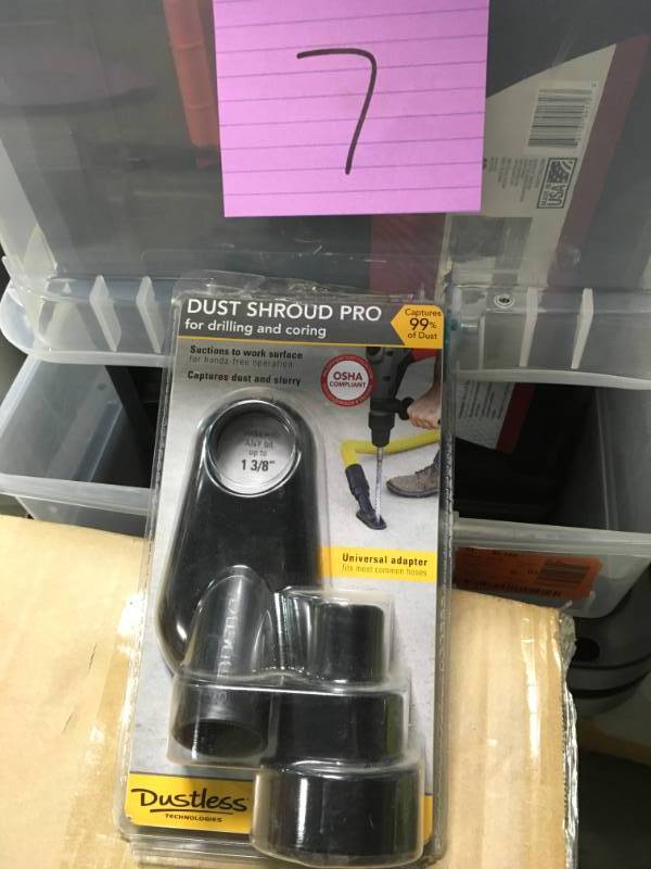Dustless Technologies 1-38 in. Dust Shroud Pro for Drilling in very good conditition