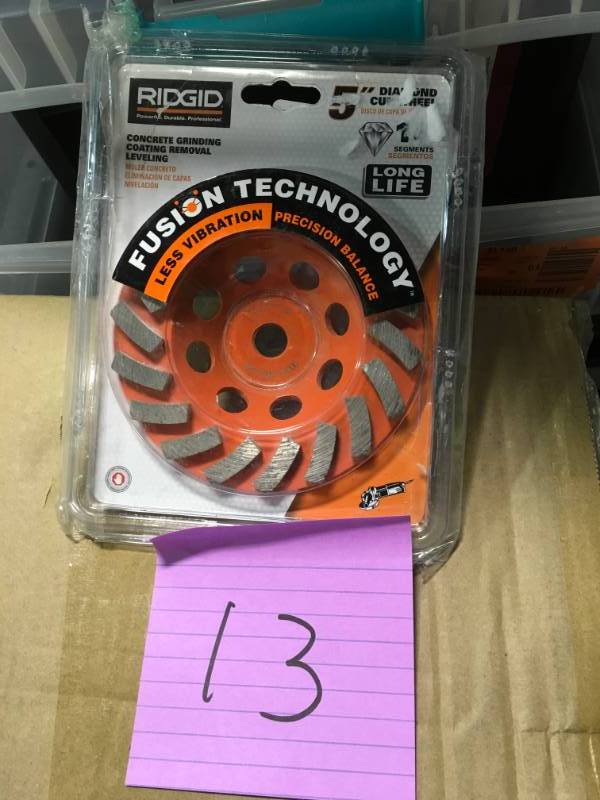 RIDGID 5 in. 18-Segment Turbo Cup Grinding Wheel in very good conditition