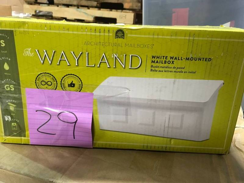 Architectural Mailboxes Wayland White Wall Mount Mailbox in very good conditition