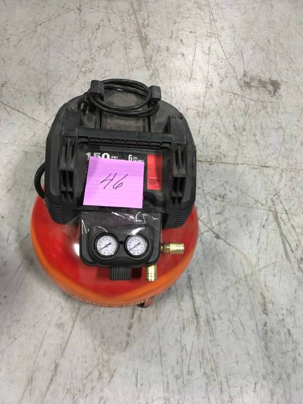 Porter-Cable 6 Gal. 150 PSI Portable Electric Pancake Air Compressor USED in good condition