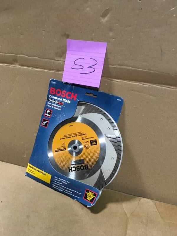 Bosch 9 in. Premium Plus Turbo Diamond Angle Grinder Circular Blade for Slate, Fire Brick, Marble, and Other Masonry Material in very good conditition