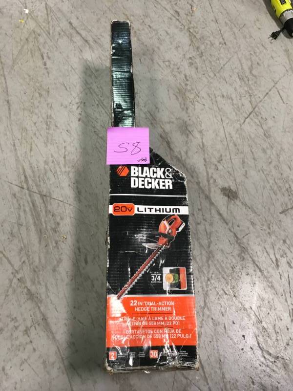 Black & Decker 20-Volt 22 Lithium Hedge Trimmer USED in good condition
