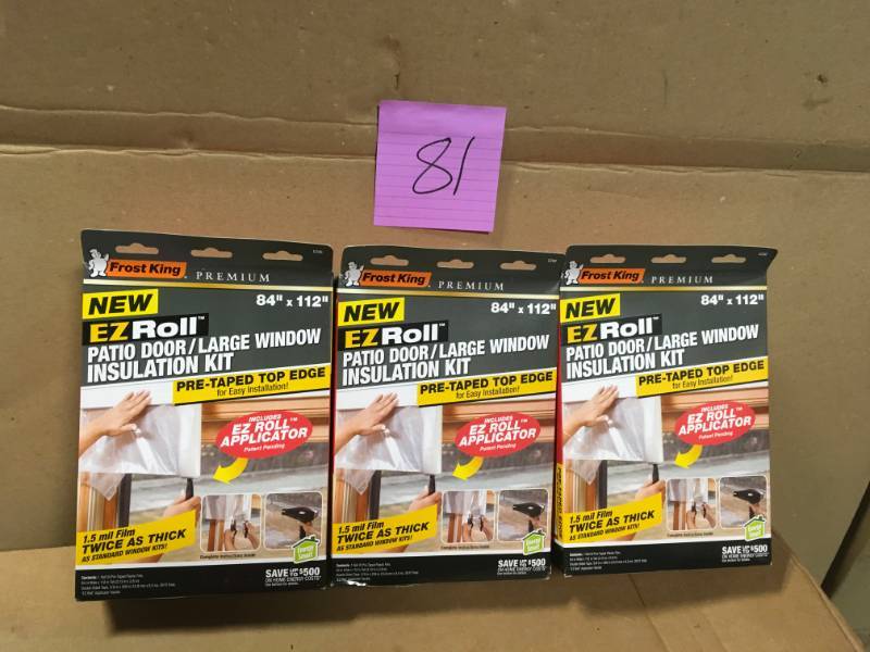 Frost King EO 84 in. x 112 in. Premium Heavy-Duty EZ Roll-on Shrink Patio DoorLarge Window Insulation Kit not used