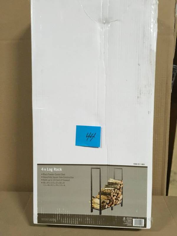lot 44 image: 4 ft. Heavy-Duty Firewood Rack new