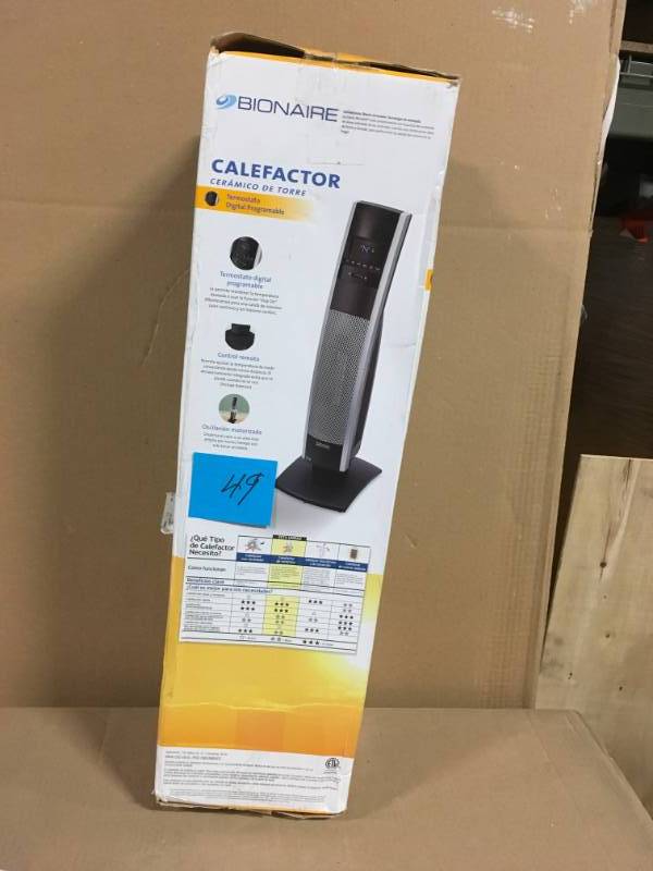lot 49 image: Bionaire BCH9221-UM Ceramic Tower Heater in very good condition