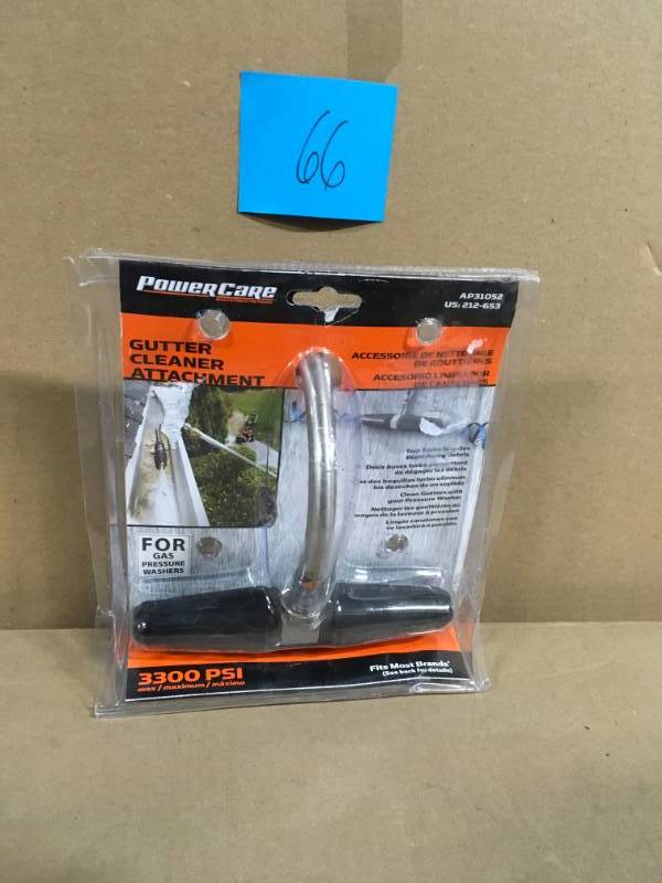 lot 66 image: Power Care 3,300 PSI Gutter-Cleaner Attachment for Gas Pressure Washers in very good condition