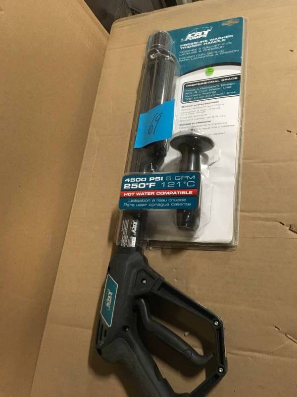 lot 69 image: Cat Pumps 20 in. 4500-PSI Hot Water Pressure Washer Trigger Gun in very good condition