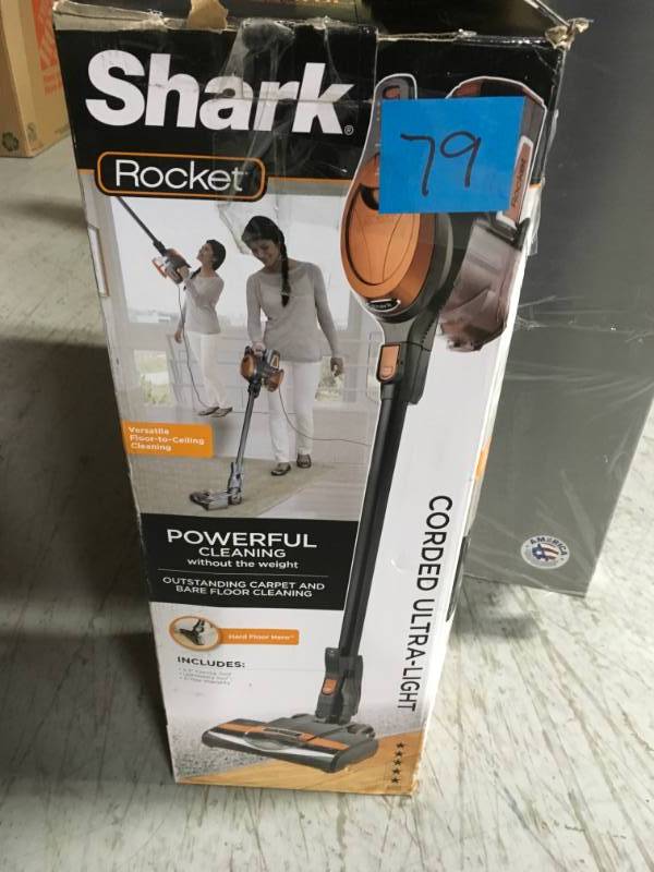 lot 79 image: Shark Rocket Bagless Stick Vacuum in very good condition