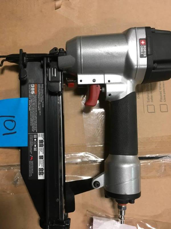 lot 101 image: Porter-Cable Pneumatic 16-Gauge 2-12 in. Nailer in very good condition