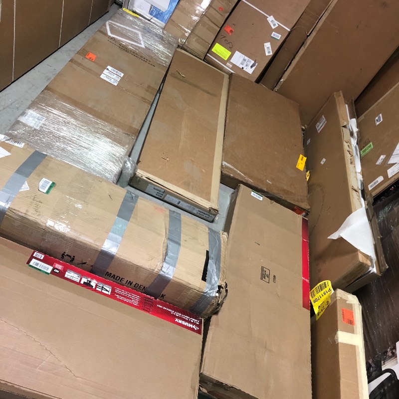 lot 112 image: WHOLESALE MIXED PALLET OF RETURNS shelf furniture and more all mix conditions