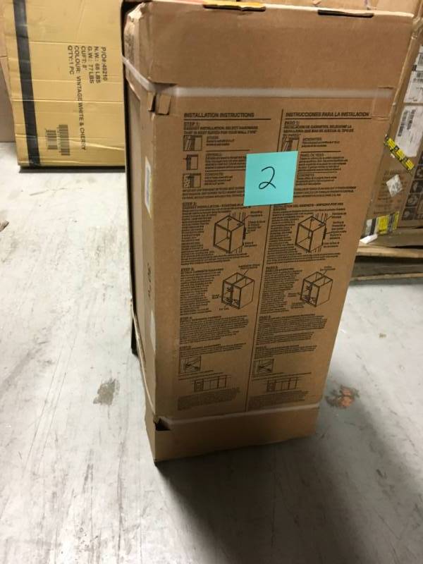 Hampton Bay Hampton Assembled 24x34.5x24 in. Base Kitchen Cabinet in Unfinished Beech  in very good condition
