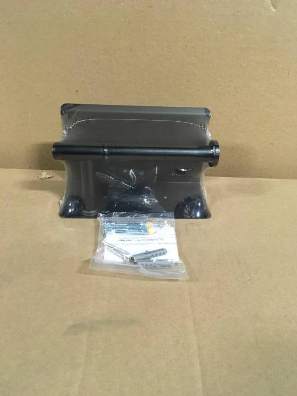 Gatco Latitude II Toilet Paper Holder with Shelf in Matte Black in very good condition