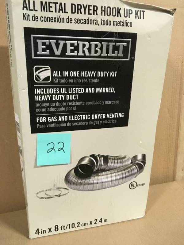 Everbilt 4 in. x 8 ft. All Metal Dryer Vent Hook-Up Kit in very good condition