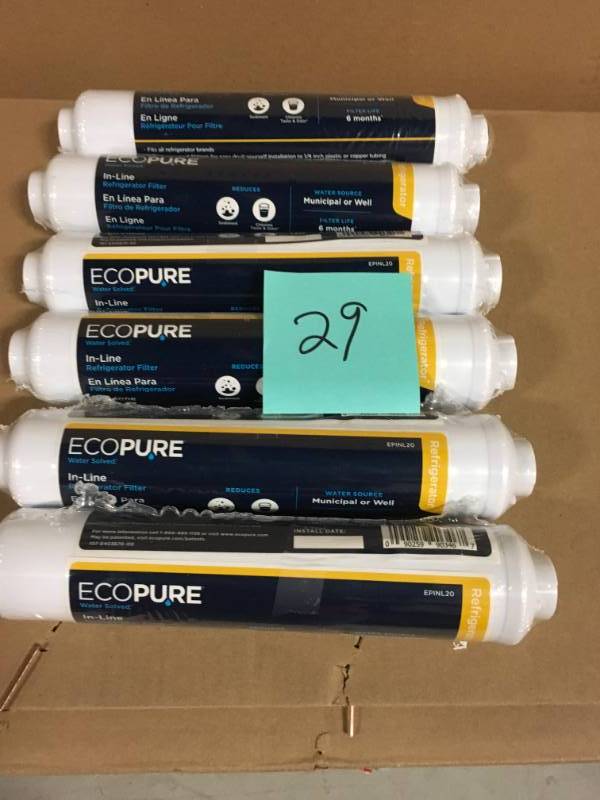 EcoPure External In-Line Refrigerator Water Filter - Universal Fit in very good condition