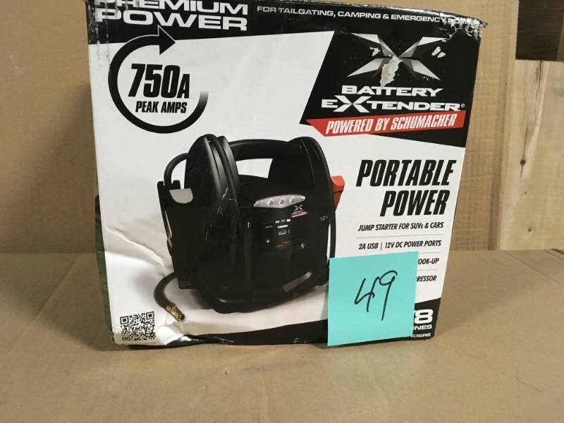 Schumacher Battery Extender 12-Volt, 750 Amp Battery Jump Starter in very good condition