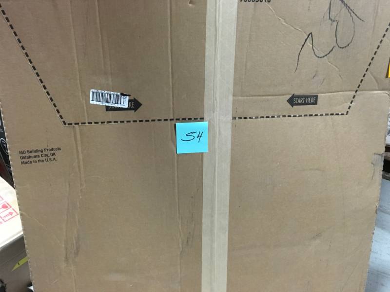 M-D Building Products 36 in. x 36 in. Cloverleaf Aluminum Sheet, Silver in very good condition