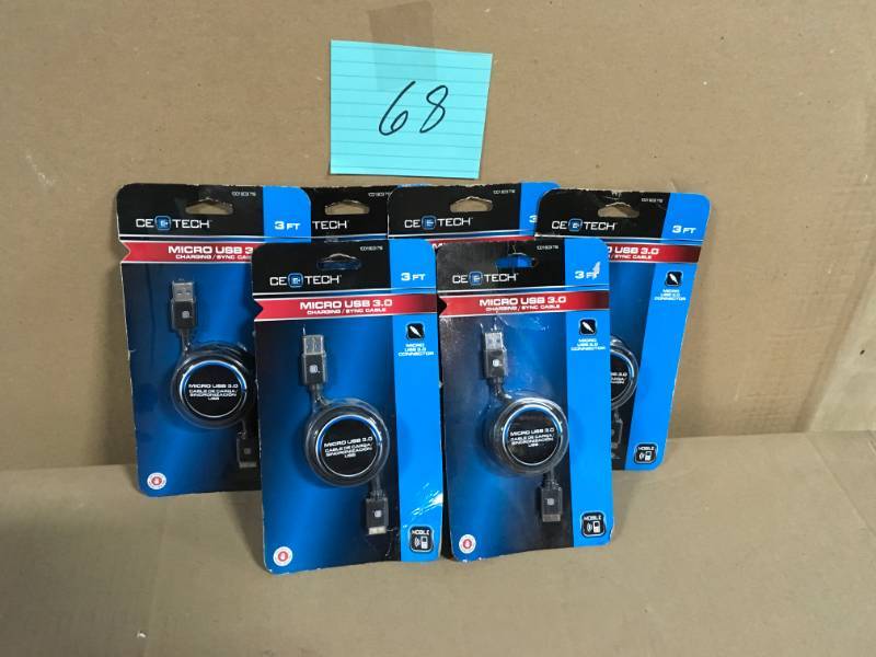 Commercial Electric 3 ft. USB 3.0 A Male to Micro B Cable HD0757 in very good condition