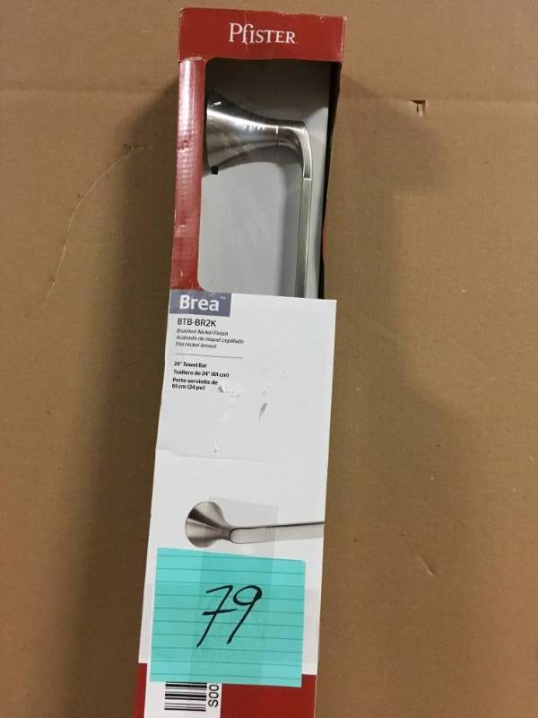 Pfister Brea 24 in. Towel Bar in Brushed Nickel in very good condition