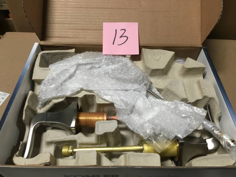 lot 13 image: Rubicon 8 in. Widespread 2-Handle Bathroom Faucet in Vibrant Brushed Nickel in good condition