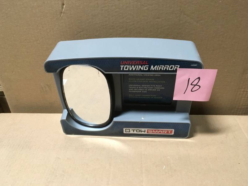 lot 18 image: TowSmart Heavy Duty Clip-On Towing Mirror in good condition