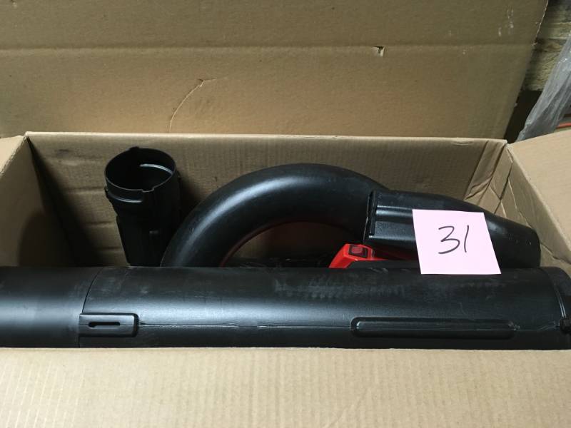 lot 31 image: Homelite UT26HBV 150 MPH 400 CFM 26cc Gas Handheld Blower Vacuum in good condition
