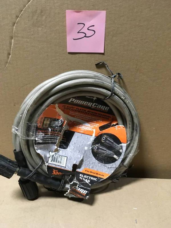 lot 35 image: Power Care 14 in. x 25 ft. Extension Hose for Gas Pressure Washer in good condition