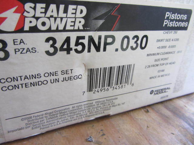New Pistons - Chevy 350