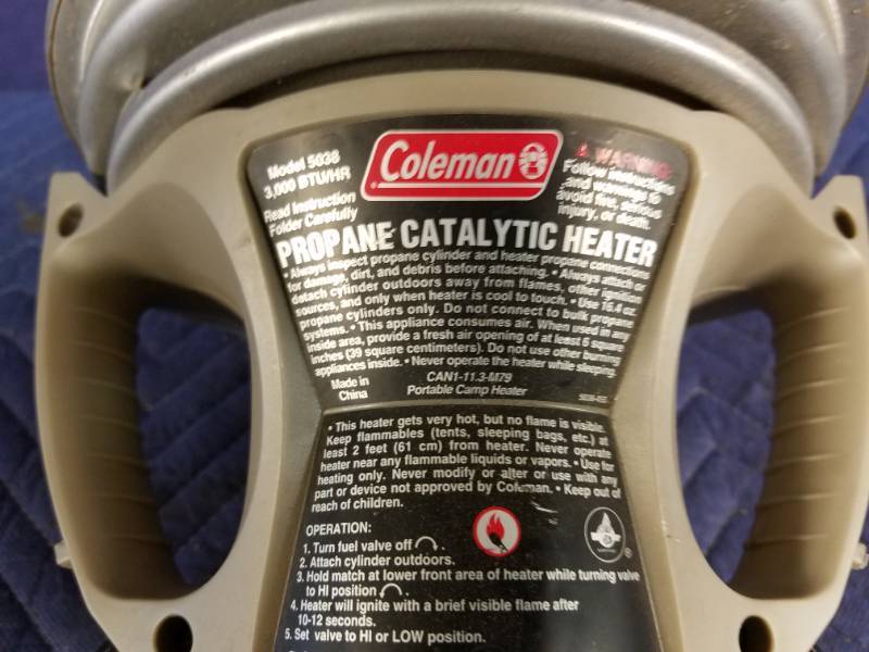lot 52 image: Coleman Propane Heater