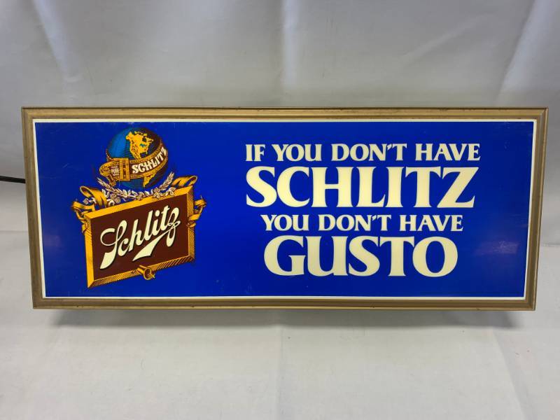 Vintage Schlitz Lighted Beer Sign