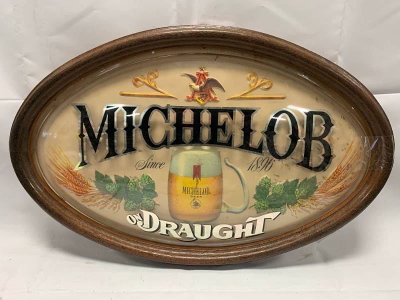 lot 15 image: Vintage 1970s Michelob Draught Sign
