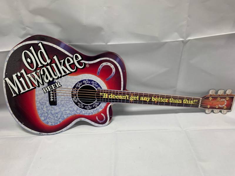 lot 19 image: 1992 Old Milwaukee Metal Sign 31 Long