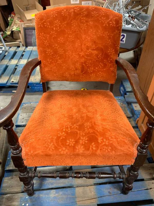 lot 34 image: Antique Orange Chair 33 High