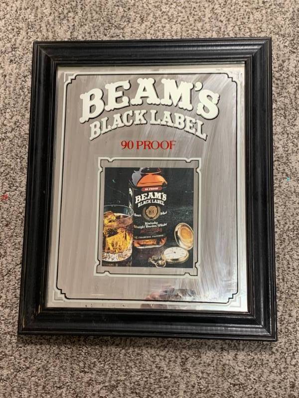 lot 61 image: Beams Black Label 90 Proof Mirror