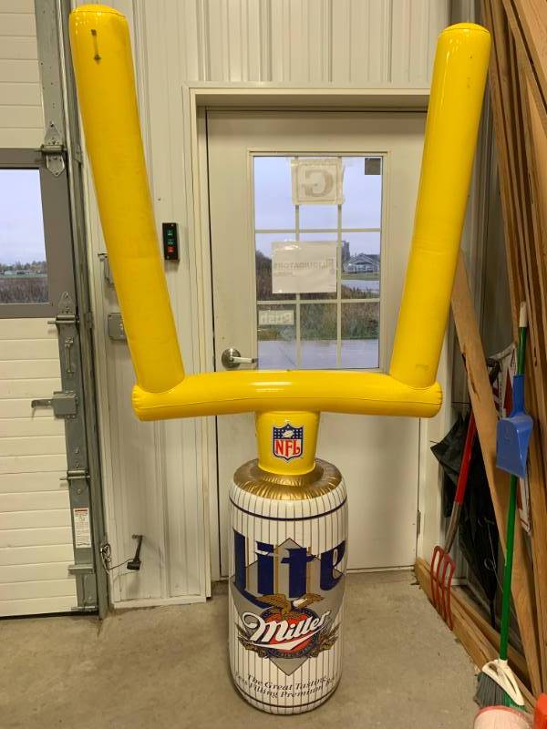 lot 63 image: Inflatable Miller Lite Goal Post & Can
